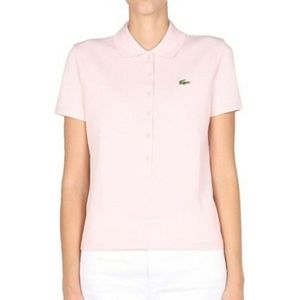 Lacoste pink polo shirt